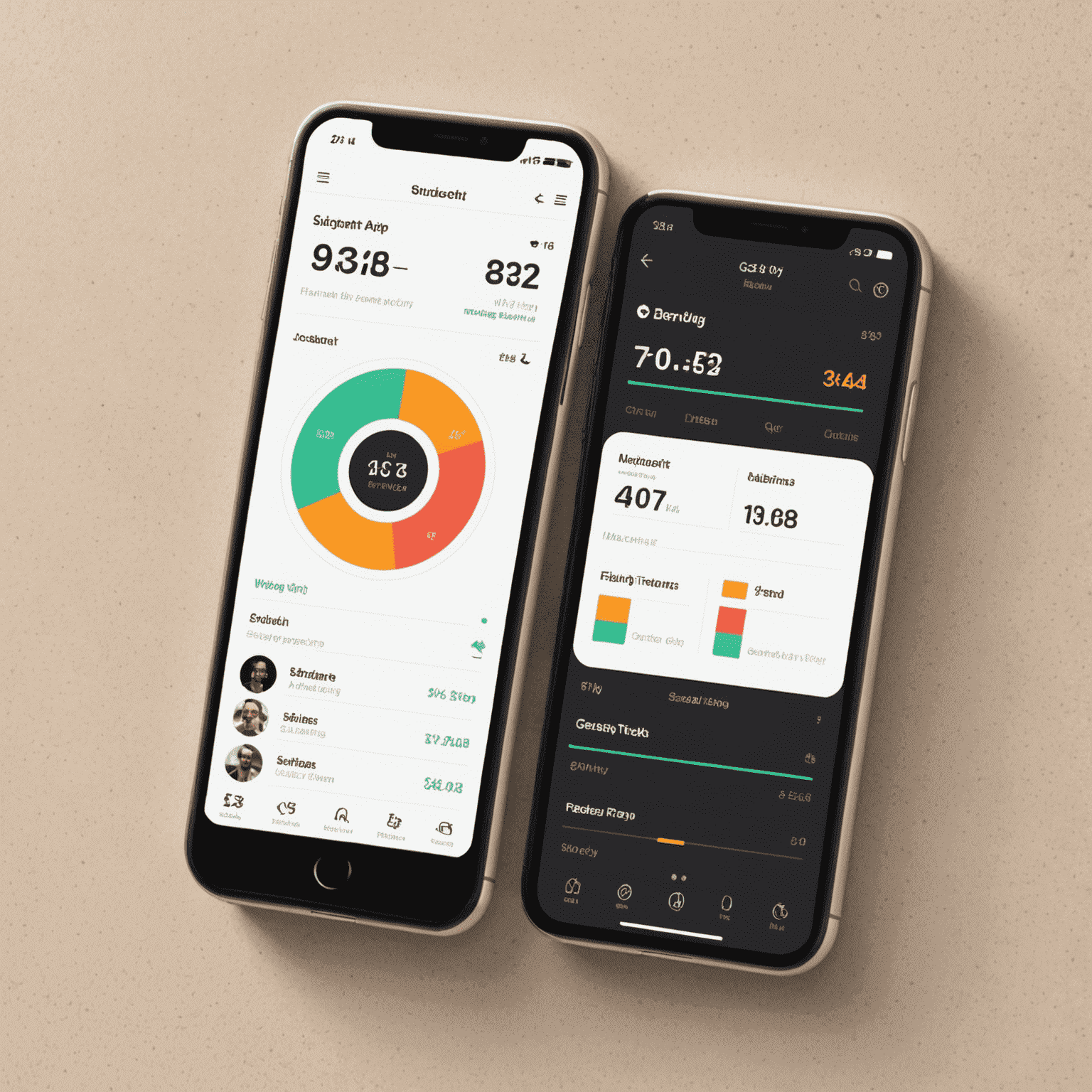 A fitness app interface showing workout routines and progress tracking